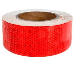 Красная микропризматическая светоотражающая лента ширина 50мм